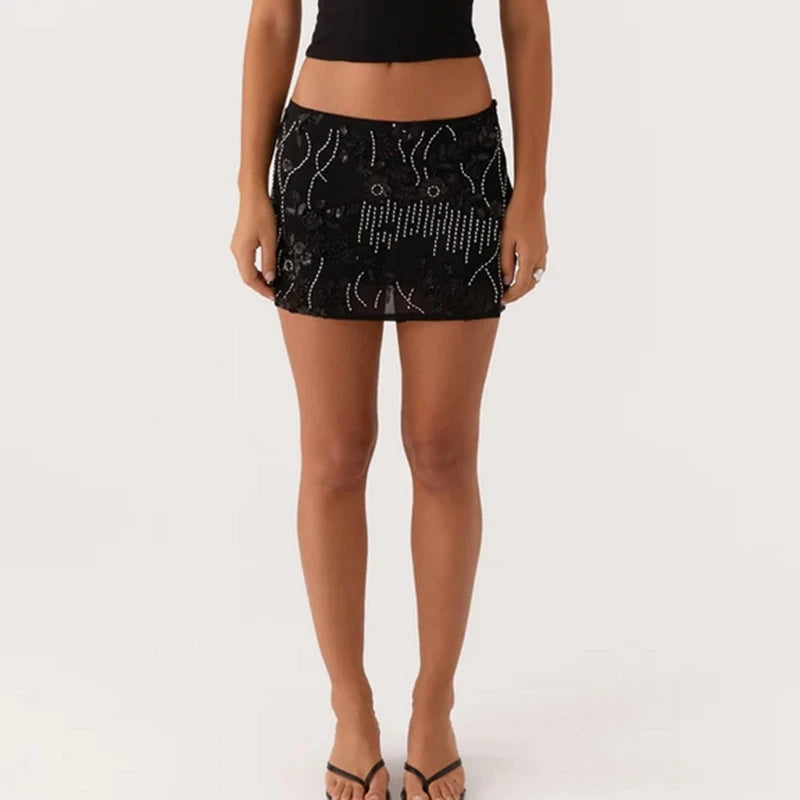 Sequin Embellished Pencil Skirt