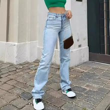 Women's Light Blue Slim fit High Waist Stretch Jeans