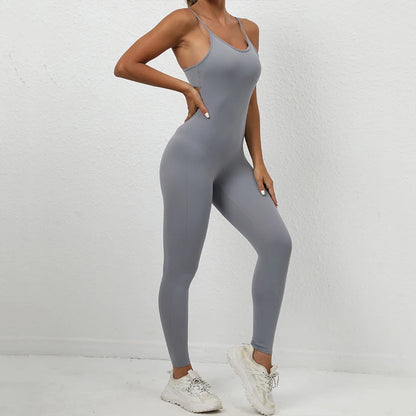 Hearuisavy Seamless One-Piece Gym Set Women Training Yoga Suit