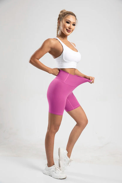 High Waist Wicking Jogging Running Sports Shorts