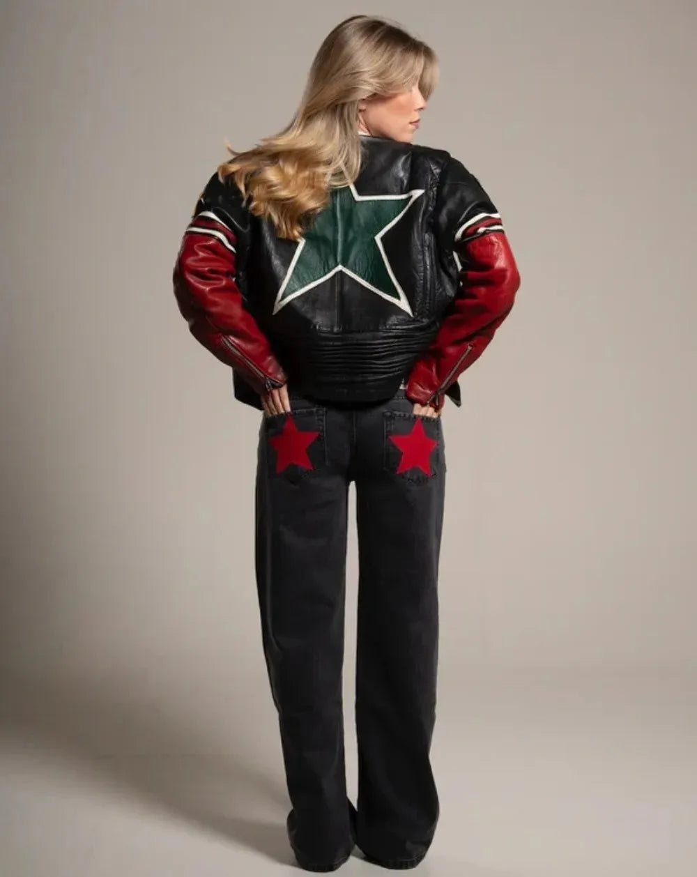 Harajuku Baggy Star Print High Waited Jeans