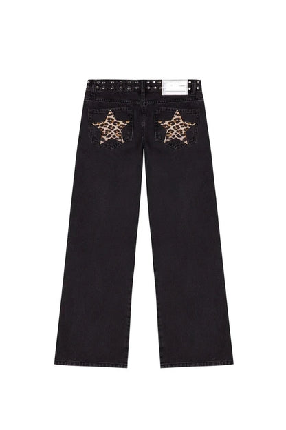 Harajuku Baggy Star Print High Waited Jeans