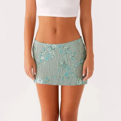 Sequin Embellished Pencil Skirt