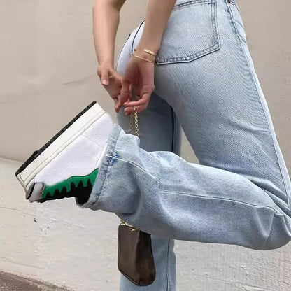 Women's Light Blue Slim fit High Waist Stretch Jeans