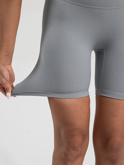 High Waist Wicking Jogging Running Sports Shorts