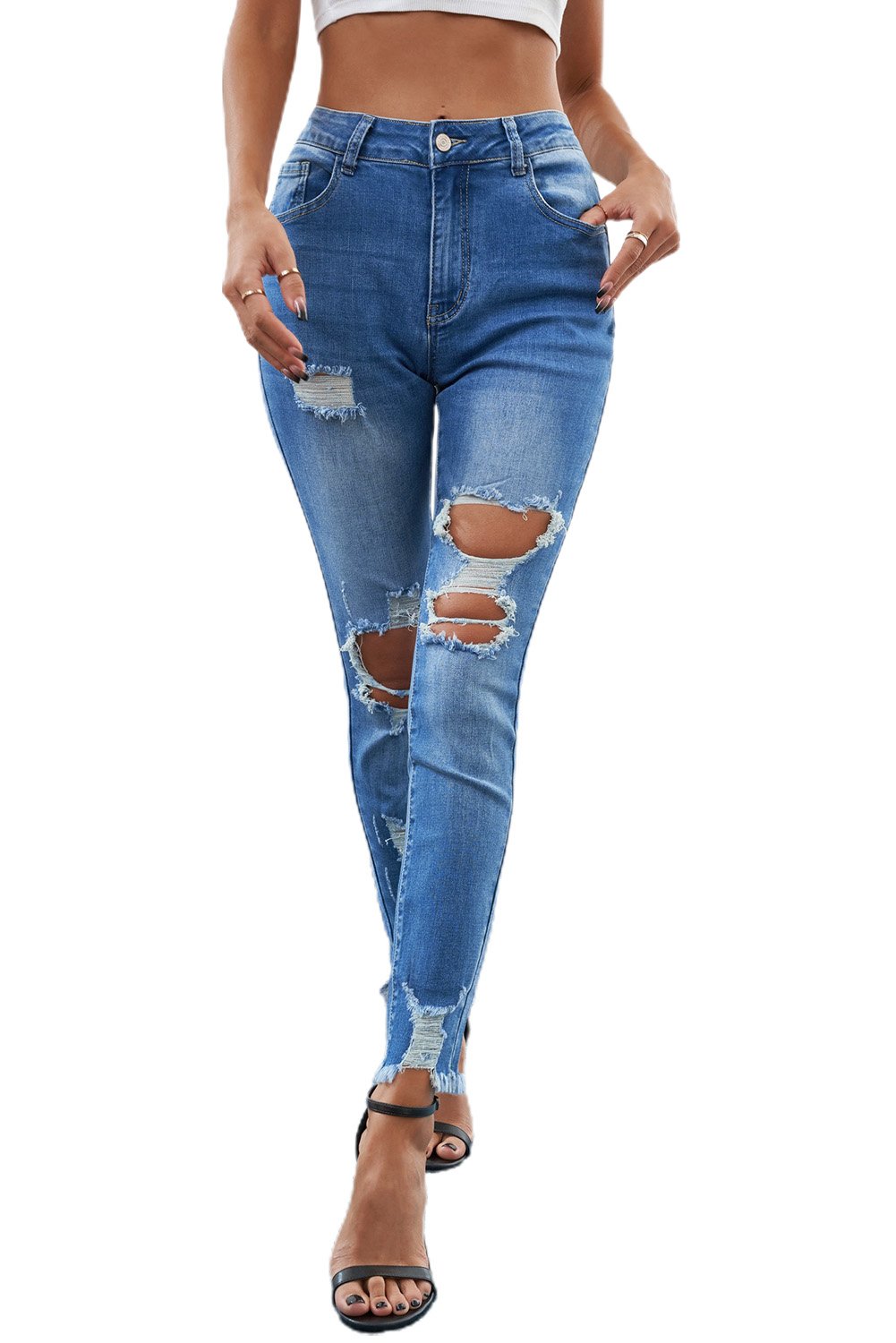 Distressed Skinny Jeans