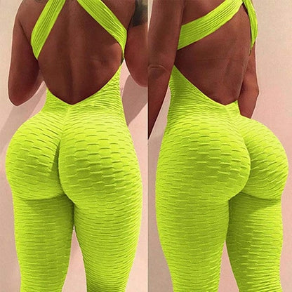 Women's Folding Push Up Fitness Rompers