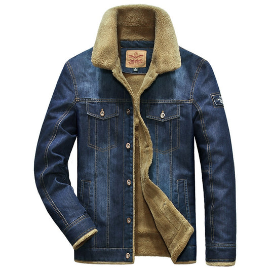 Men's Thick Wool Denim Jacket