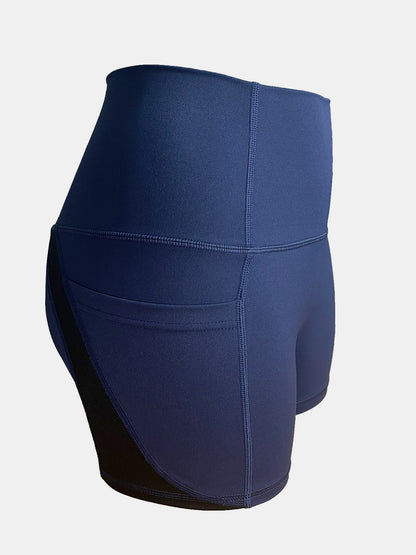 High Waist Pocketed Active Shorts